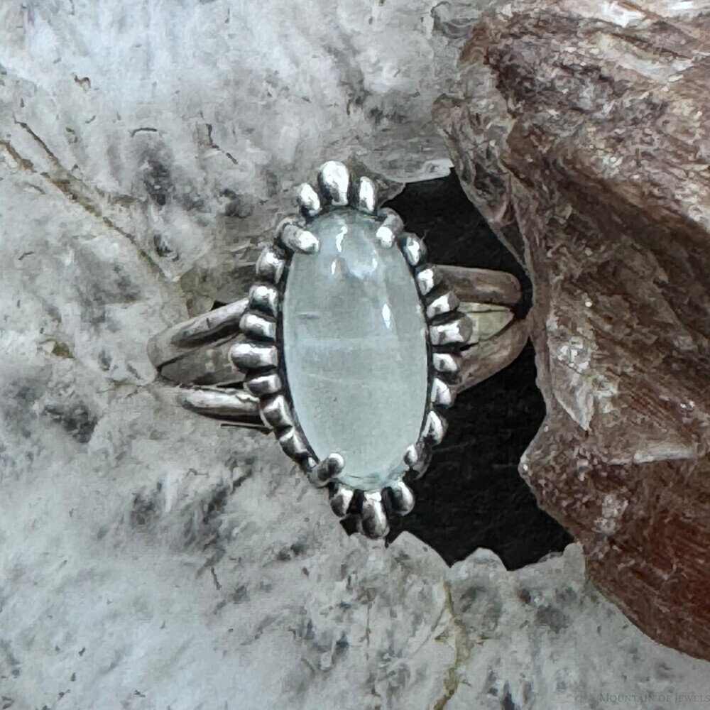 Carolyn Pollack Sterling Elongated Oval Moonstone Decorated Ring For Women - Picture 6 of 10